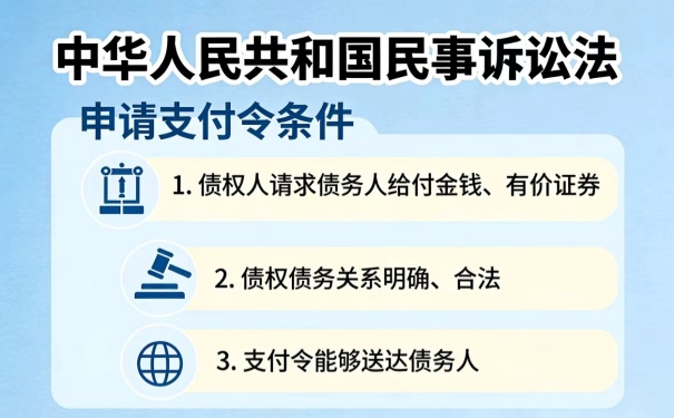 申请支付令需要什么条件 申请支付令需要什么条件